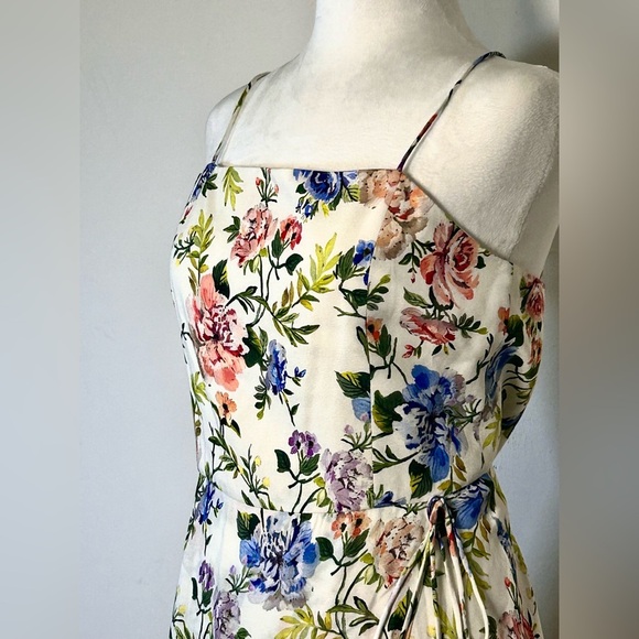 Alice + Olivia Tricia Floral Mini Dress Spaghetti Straps Size 10 EUC - Picture 3 of 12